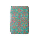 Birds Arabesque Bohemian Boho Turquoise Pattern Badmat (Voorkant Verticaal)
