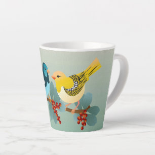 Birds Art Latte Mok voor Natuur liefhebbers