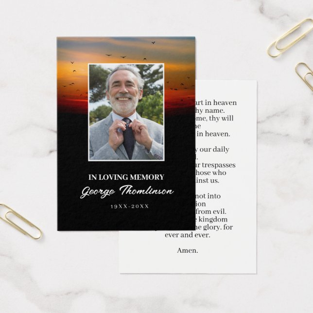 Birds At Sunrise Photo Mini carte de prière (Bureau)