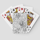 Birds Black en White Illustration Hand Drawn Art Pokerkaarten (Achterkant)