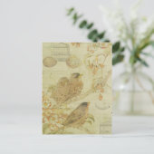 Birds Branch Birdcage Eggs Muziekblad Briefkaart (Staand voorkant)