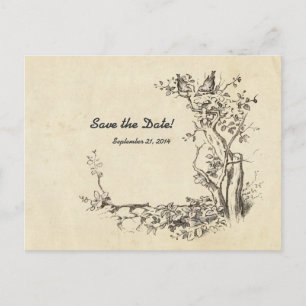 Birds Cream Sla de datum op Aankondigingskaart