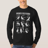 Birds Drones Field Guide They Arenu2019t Real Funn T-shirt (Voorkant)