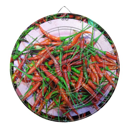 Bird's Eye Chili Peppers Dartbord (Voorkant)