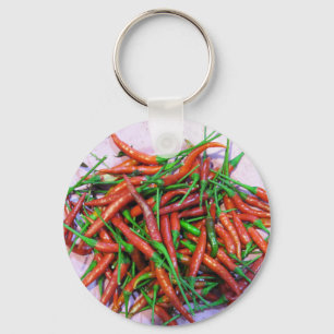 Bird's Eye Chili Peppers Sleutelhanger
