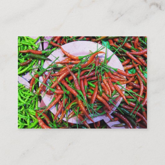 Bird's Eye Chili Peppers Visitekaartje (Achterkant)