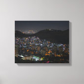 Bird's Eye uitzicht fotografie van stadslichten Canvas Afdruk (Voorkant)