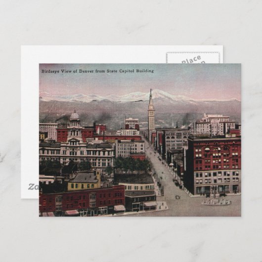 Bird's Eye Uitzicht of Denver, CO in Early 1900's Briefkaart (Voorkant / Achterkant)
