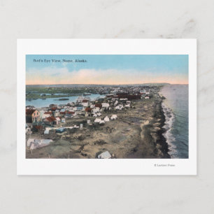 Bird's Eye Uitzicht of TownNome, AK Briefkaart