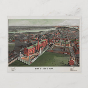 Birds Eye Uitzicht van Boston Briefkaart