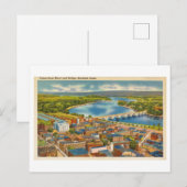 Bird's Eye Uitzicht van Hartford, Connecticut, Briefkaart (Voorkant / Achterkant)