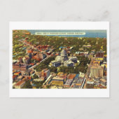 Bird's Eye Uitzicht van het Capitool in Madison, W Briefkaart (Voorkant)
