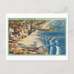 Bird's Eye Uitzicht van Long Beach, Californië,  Briefkaart