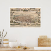 Bird's eye uitzicht van Sacramento, Calif. (1293) Poster (Keuken)