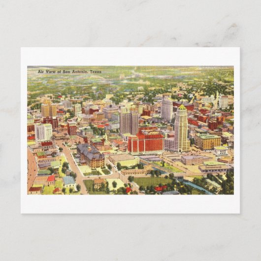 Bird's Eye Uitzicht van San Antonio, Texas,  Briefkaart (Voorkant)