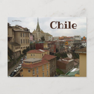 Bird's Eye Uitzicht van Valparaiso Briefkaart