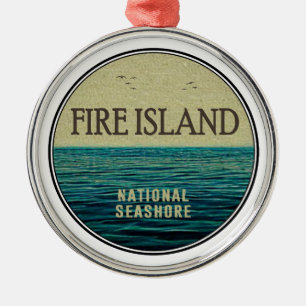 Birds Fire Island National Seashore New York Ocean Metalen Ornament