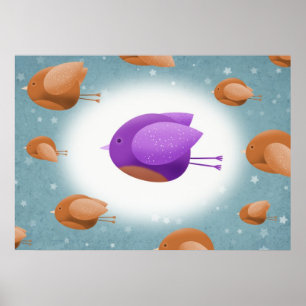 Birds in Flight - poster print