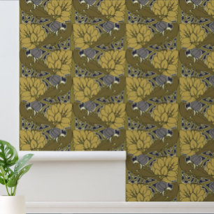 Birds In Fruit Tree Pattern beroemd gemaakt door V Behang