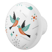 Birds Modern Mid Century Retro Atomic Keramische Knop (Rechts)