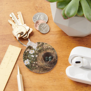 Bird's Nest and Dog Rozen van John William Hill Sleutelhanger
