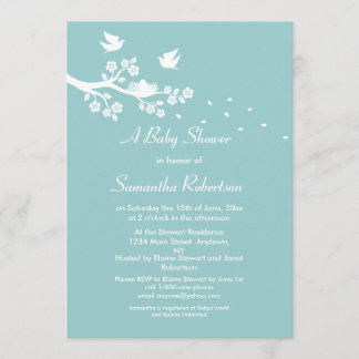 Birds Nest Baby shower Invitation Kaart