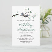 Birds Nest Baby shower Invitation Kaart (Staand voorkant)