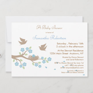 Birds Nest Baby shower Invitation Kaart