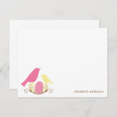 Birds Nest Flat Merci Cartes (Devant / Derrière)