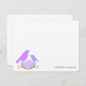 Birds Nest Flat Merci Cartes (Devant / Derrière)