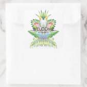 Birds of Paradise Bruiloft Welkom Sticker (Tas)