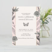 Birds of Paradise Custom Photo Wedding Invitation  (Debout devant)