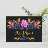 Birds of Paradise Hibiscus Mariage Merci Cartes (Debout devant)