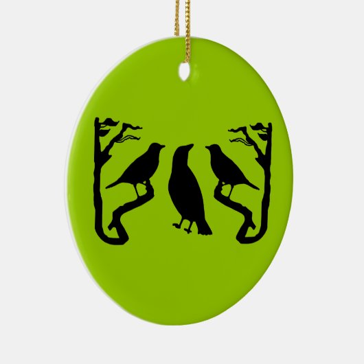Birds Silhouette Keramisch Ornament (Rechts)