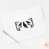 Birds Silhouette Ronde Sticker (Envelop)