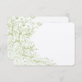 Birds & Swirls #28 Wedding RSVP Response Card (Devant / Derrière)