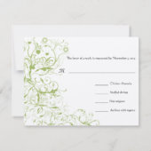 Birds & Swirls Wedding RSVP Response Card #17 (Dos)