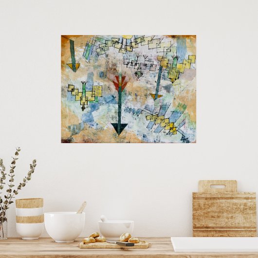 Birds Swooping Down and Arrows Poster (Keuken)