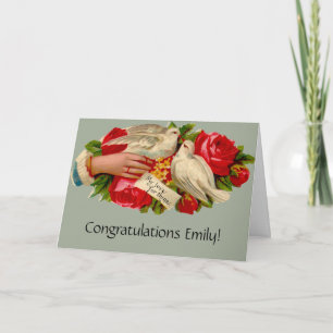 Birds Victoriaans Love Dove Classic Art Kaart