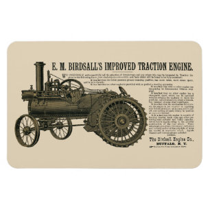 Birdsall's Stoommotor Tractie 1889 Tractor Magneet
