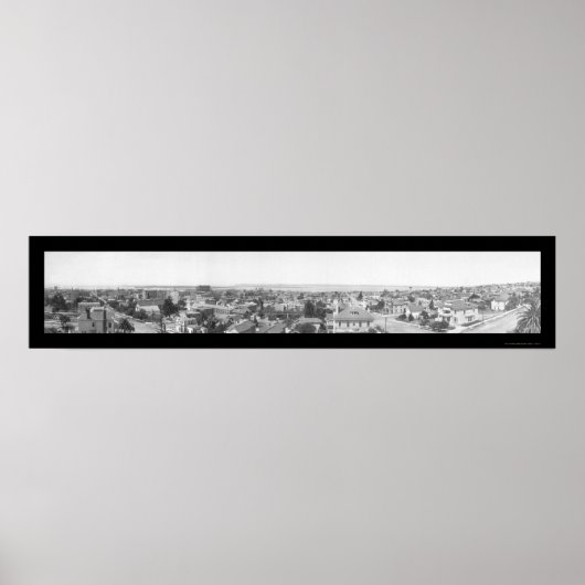 Birdseye San Diego CA Foto 1908 Poster (Voorkant)
