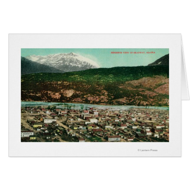 Birdseye Uitzicht van Skagway, Alaska Skagway, AK (Voorkant Horizontaal)