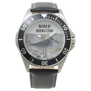Birdwatch Hobby Beach Bird Coastal Birdwatcher Horloge