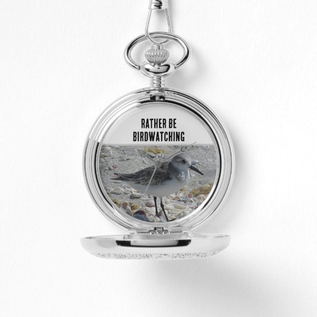 Birdwatch Hobby Beach Bird Coastal Birdwatcher Horloge (Voorkant)