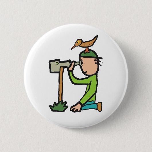Birdwatch Ronde Button 5,7 Cm (Voorkant)