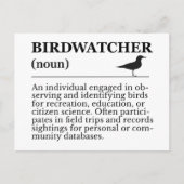 Birdwatcher Definition Observation Identification Briefkaart (Voorkant)