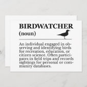 Birdwatcher Definition Observation Identification Kaart (Voorkant / Achterkant)