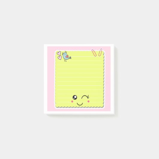 Birdy Bright Kawaii Post-it Notes (Devant)