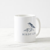 Birdy Girl Amateur d'oiseaux Café Mug (Devant droit)