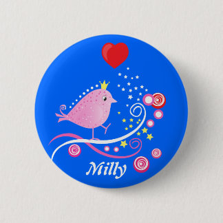 Birdy Vector Swirl - Bird Button